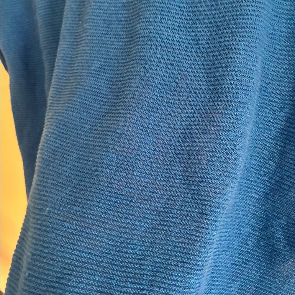 Eileen Fisher Blue Organic Linen Women's Pullover Shirt - Picture 8 of 10